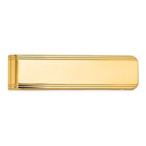 Men's 14k Yellow Gold Carved Fold-Over Money Clip